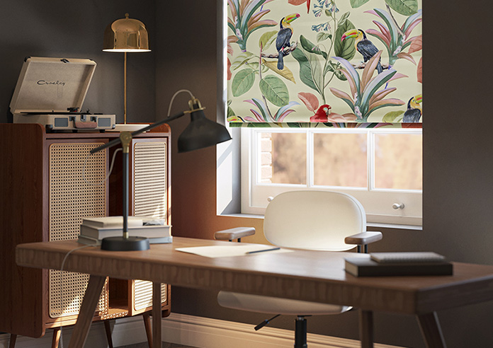 Parakeet Faux Silk, Pink Lotus - Motorised Roman Blind - Image 5
